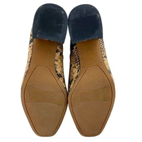 FRANCO SARTO Womens Trudy Brown Black Snake Print Heeled Ankle Bootie US 7M - Picture 7 of 9